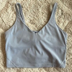 Lululemon align cropped tank top in powder blue size 6 gently used